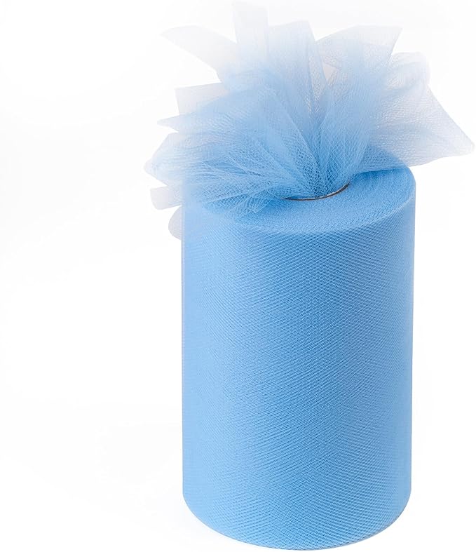 Dark Violet Tulle Fabric Rolls 6 Inch by 100 Yards (300 feet) Tulle Roll Spool Fabric for DIY Tutu Skirt Baby Shower Birthday Party Wedding Decorations Christmas Craft Supplies (Dark Violet)