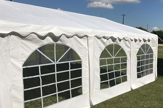 DELTA 26'x16' Budget PE Party Tent + (2) Long Storage Bags,Tents for Parties, Canopy Carpas para Fiestas,Wedding Event Tents for Outdoor Events (B Model)