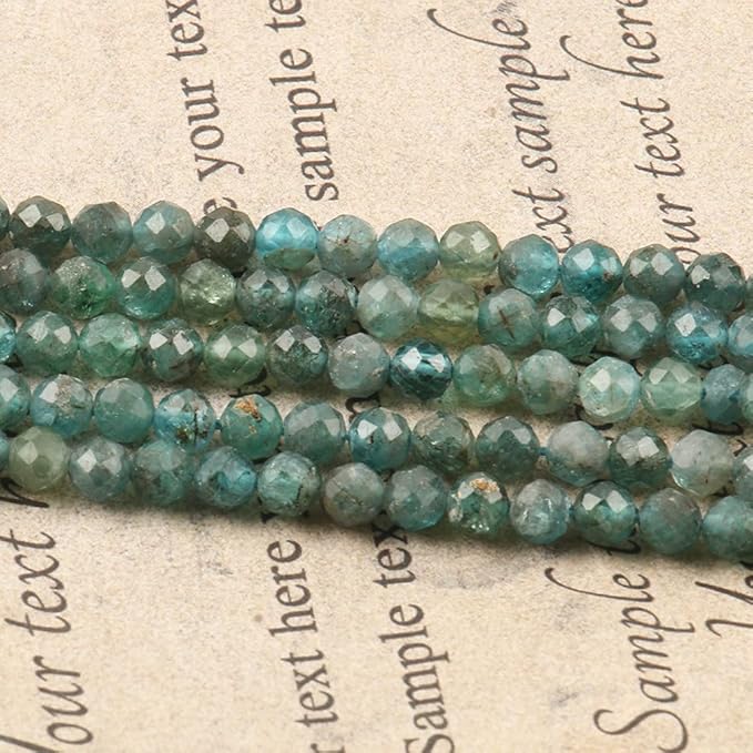 Song Xi 180pcs 2mm Natural Kyanite Gemstone Beads Faceted Round Loose Stone Beads for Jewelry Making