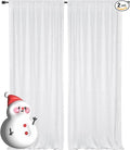 White Sequin Backdrop 4FTx8FT 2 Panels Curtains Party Backdrop Glitter for Birthday Wedding Curtains