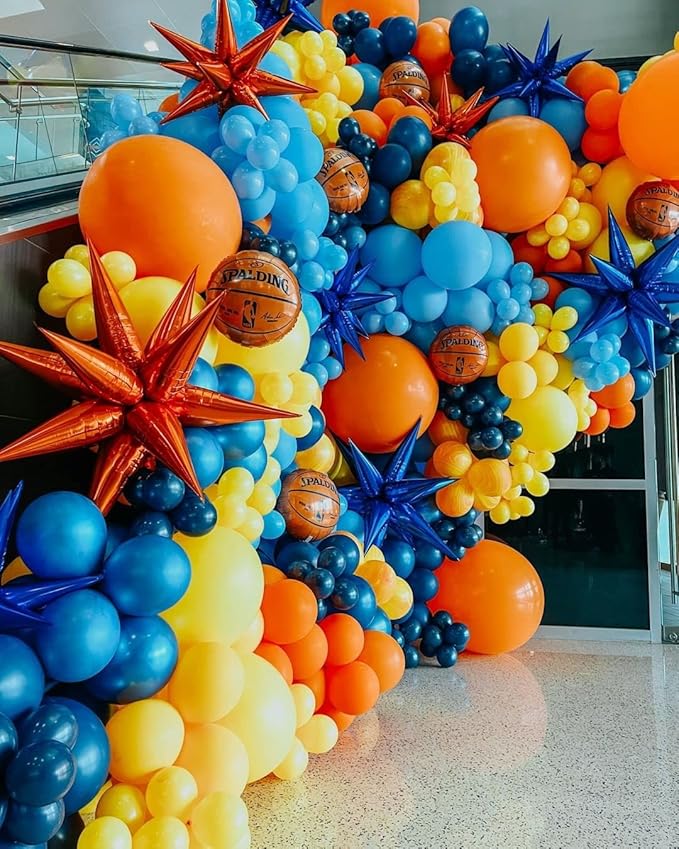 3pcs 26inch orange Star foil balloons.orange Explosion Star burst star balloon-Spike cone balloon for birthday party decorations,wedding,Bachelor party…