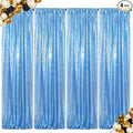 ShinyBeauty Sequin Curtains Baby Blue 2FTx8FT 4 Panels Sequin Backdrop for Photograph Shimmer Wall Light Blue Glitter Backdrop Curtains for Baby Shower Sequins Backdrop Backgrounds