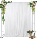 DUOBAO 8x8ft Sequin Photo Backdrop Panel - Glitter Curtain for Birthday/Wedding Decor, Photography Background & Party Arch (White)