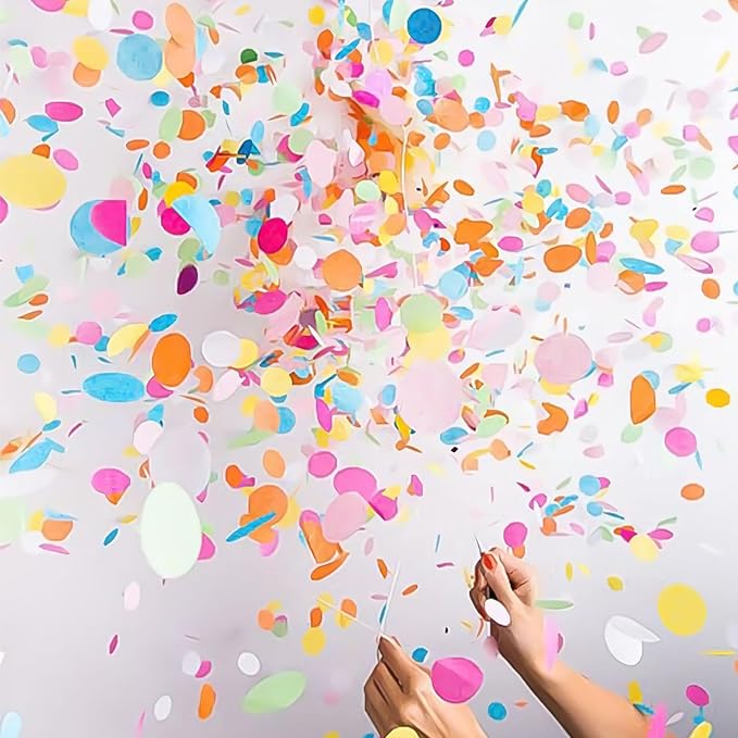 Rainbow Confetti Balloons, 25 Pcs Thickened 12 Inch Clear Latex Balloon with Colorful Confetti Inside for Graduation Engagement Bridal Shower Party Baby Shower Birthday Party Decorations Supplies