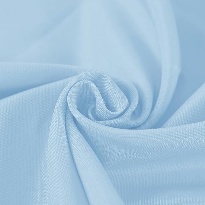 Fokitut 6 Pack Rectangle Tablecloth, 60x120 Inch, Stain Resistant and Wrinkle Polyester Table Cloth, Fabric Table Cover for Kitchen Dining, Wedding, Party, Holiday Dinner-Blue Mist