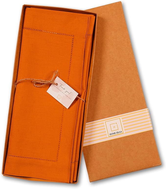 Pumpkin Table Runner 36 Inch–Cotton Linen Hemstitch Farmhouse Table Runner 14x36 –Washable Fabric for Dining, Fall, Halloween, Thanksgiving, Spring, Summer, Wedding, Everyday Décor – Serena