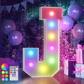 imprsv 3FT Colorful Marquee Light Up Letters J, 18 Colors Large Light up Letters Alphabet Sign with Remote, Big Marry Me Sign, Birthday Party Decorations Baby Shower Anniversary Wedding Decoration