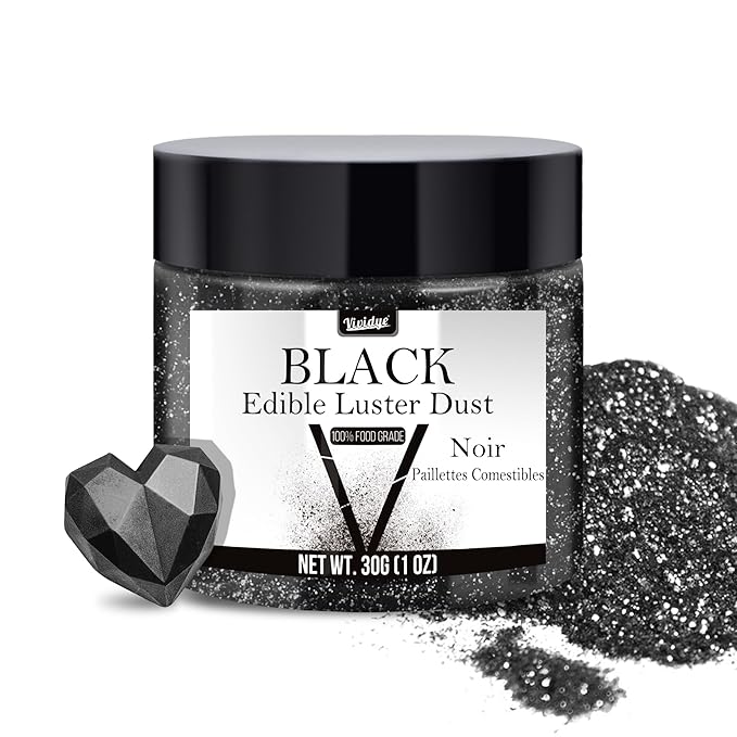 Edible Glitter - 30g / 1oz Luster Dust Edible Glimmer Powder for Sparkling Drinks, Foods, Wine, Cake - Food Grade Shimmer Dust Powder for Baking, Beverage, Cookies Decoration