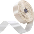 1 Inch Ivory Satin Ribbon 50 Yards Solid Fabric Ribbons for Gift Wrapping, Crafts, Floral Arrangements, Wedding, Party, Holiday Decor