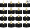 Nancia 50PACK Flameless LED Tea Lights Candles, Realistic and Bright Flickering Long Lasting 200Hours Battery-Powered, Ideal Party, Wedding, Birthday, Gifts Home Decoration Black