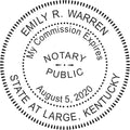 MaxMark Round Notary Pre-Inked Stamp for State of Kentucky