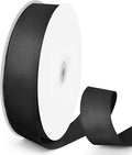 100 Yards 1.5 inch Grosgrain Ribbon, Solid Color Fabric Ribbon Perfect for Gift Wrapping, Wedding, Handmade Bows, Floral Bouquets and Party Decoration(Black)