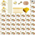 IIKUM 40 Pack Glass Honey Jars, 1.5 oz Hexagon Honey Pots with Lids, Dippers, Bee Pendants, Gift Bags, Thank You Cards, Jute and Stickers-Great Honey Jars Set for Baby Shower, Wedding and Party Favors