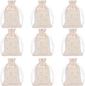 50 Pcs Burlap Bags with Drawstring,3.9"x5.5" Gift Bags Jewelry Pouch Bags for Candy Packing Party Favors Wedding Holiday DIY Craft(Beige)