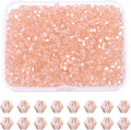 PATIKIL 1000pcs 4mm Bicone Glass Crystal Beads, Faceted Glass Spacer Beads with Box for Jewelry Making Bracelet Necklace Earrings DIY Suncatcher Craft, Water Red AB