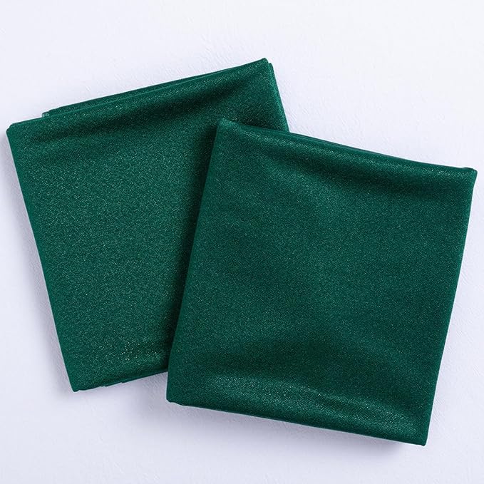 Socomi Wedding Arch Draping Fabric 29" x 20Ft 2 Panels Emerald Green Sheer Outdoor Curtain Drapes Extra Long for Bridal Baby Shower Ceremony Birthday Party Decor