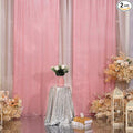 Poise3EHome 2Pcs 3Ft x 8Ft Pink Sequin Backdrop Curtain, Glitter Photography Background, Sequence Xmas Thanksgiving Backdrop for Wedding Party Holiday Festival Decor