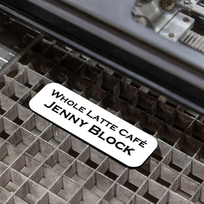 Name Tag/Badge Blanks - 10 Pack - White 1" X 3", Round Corners, Magnetic Backing