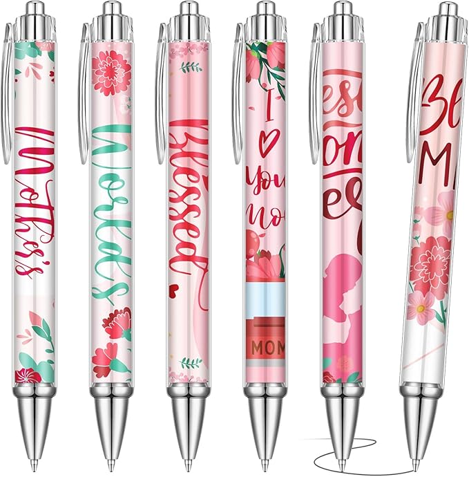 24 Pcs Christmas Appreciation Gifts Pen for Mom Mothers Christmas Stocking Stuffers Xmas Party Favors Cute Pen Thank You Gift Ideas for Women Birthday Journaling Accessories Office Souvenir