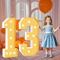 3FT Marquee Numbers 13, Large Light Up Numbers 13th Birthday Decorations for Girls Boys, Cardboard Numbers for Women Men Anniversary Party Decor Backdrop, DIY Foam Board Mosaic Number Sign