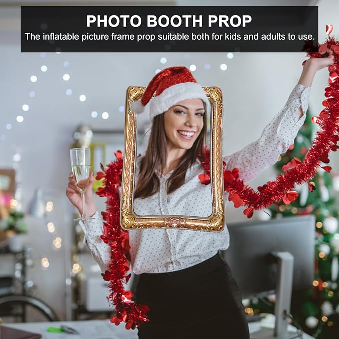 TENDYCOCO 1Pc Inflatable Frame Beautiful Selfie Picture Frame Chic Photo Booth Prop