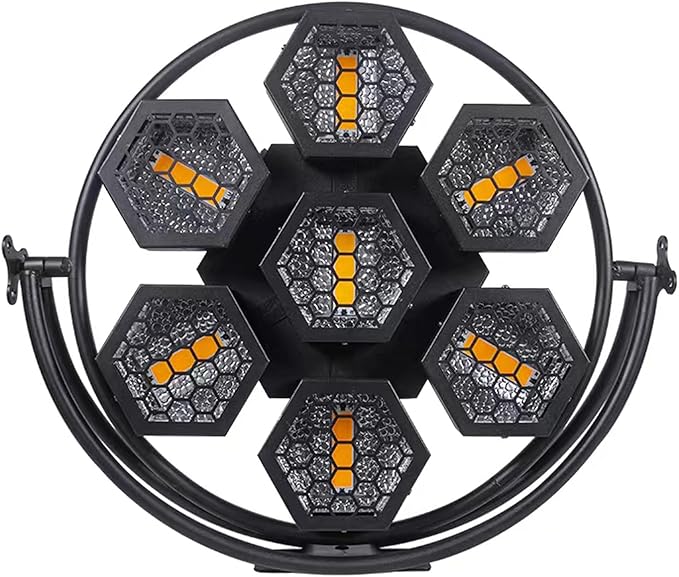 JUNMAN 7 Head Led Retro Background Effect Light DJ Disco Stage Lights 1pc Pack