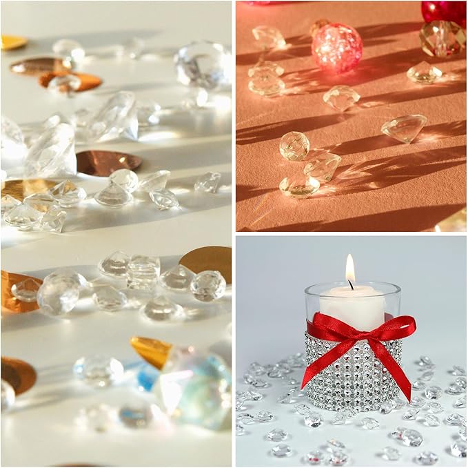 PATIKIL 10000 Pcs Wedding Table Scatter Confetti Crystals 4.5mm Acrylic Diamonds Vase Fillers Gems for Table Centerpiece Decorations Party Vase Beads, Blue Green