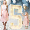 Ledido 4FT Marquee Light Up Numbers Large Light Up Letters for Party Decoration, Marquee Numbers for 5th 15th Birthday Anniversary, Pre-cut Foam Board Assembly Required Number 5