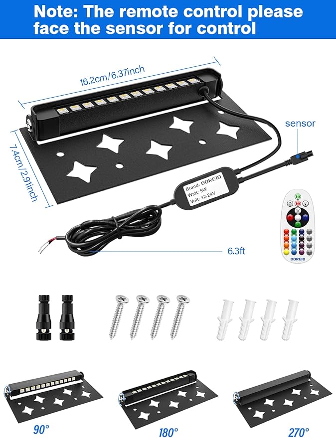 5W RGB Retaining Wall Lights 7 inch LED Hardscape Lighting Color Changing Low Voltage Landscape Paver Lights 12V 24V Step Lights Outdoor IP66 Waterproof Stair Lighting (8 Pack+Connectors)