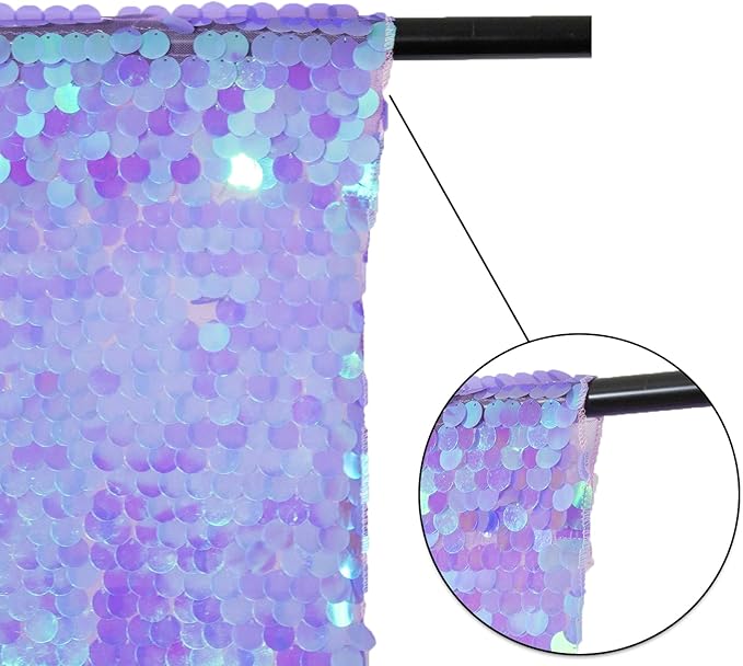 JYFLZQ Lavender Payette Sequin Backdrop Curtains 8ft x 8ft Glitter Shimmer Purple Sequin Background Photo Booth Backdrops for Girls Birthday Parties