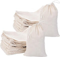 Tatuo 200 Pack Muslin Bags Burlap Drawstring sachet Bags Multipurpose Canvas Linen Pouch for Tea Jewelry Wedding Party Favors Storage