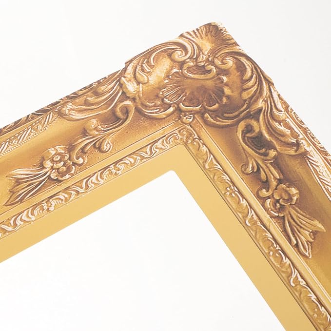 Vintage Decor Gold Photo Booth Frame Prop Antique Looking Cardboard Picture Frame Cutouts Graduation Photo Frame DIY Selfie Frame for Wedding Birthday Carnival Party Wedding Decor