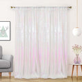 Iridescent White Sequin Backdrop Curtains 1 Panel 10FTx10FT Glitter Iridescent White Photo Backdrop Party Wedding Baby Shower Curtain Sparkle Photography Background