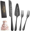 Personalized Wedding Cake Knife and Server Set Stainless Steel Forks Cake Cutter Server Engraved Cake Cutting Set for Wedding Anniversary Engagement Birthday Gifts