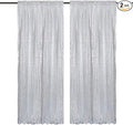 Silver Sequin Backdrop Curtains 4FTx8FT 2 Panels Sparkle Backgound Drapes Glitter Metal Backdrop Curtain for Weddings Showers Photophy Parties Birthday Christmas
