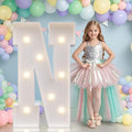 JoyMuse Marquee Letters 3 Feet Tall, Light Up Letters 3FT with Lights, Large Letters for Party, Letter N Light Up Letters for Baby Shower Wedding Proposal Graduation Birthday Decorations