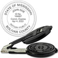 MaxMark Insert Only for Notary Seal Round Embosser for Mississippi State