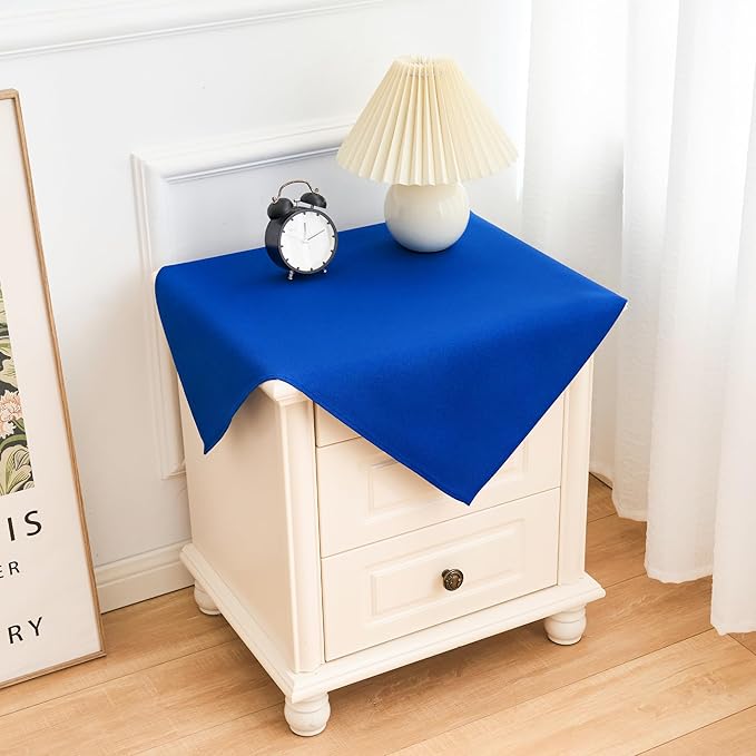 2 Pack Small Square Table Cloth 24X24 Inch Royal Blue Tablecloth Washable Polyester Solid Table Cover for Night Stand End Table Side Table Outdoor Indoor