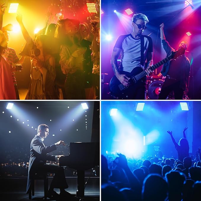 Rechargeable Par Can Lights, 72W RGB 5200mAh Uplights Battery Powered Stage Light, Wireless DJ Lights Sound Activated with Remote & DMX Control for Festivals, Weddings, Bars, Churches, DJ (20 Packs)