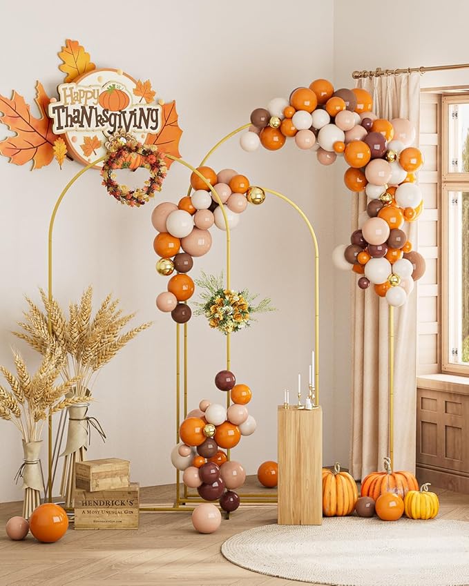 Wedding Arch Set of 3, Gold Metal Arch Backdrop Stand, Balloon Arch Stand Wedding Frame for Ceremony Decoration (Gold, 7.2FT, 6.6FT, 6FT Arch Backdrop)