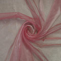 VDS Dusty Pink Organza Fabric, 40 Yards Continuous, 45” Wide, Wedding Party Decoration Iridescent Crystal Sheer Shiny Organza Tulle Bridal Dress DIY Crafts Costume Sewing Backdrop Arch Cloth