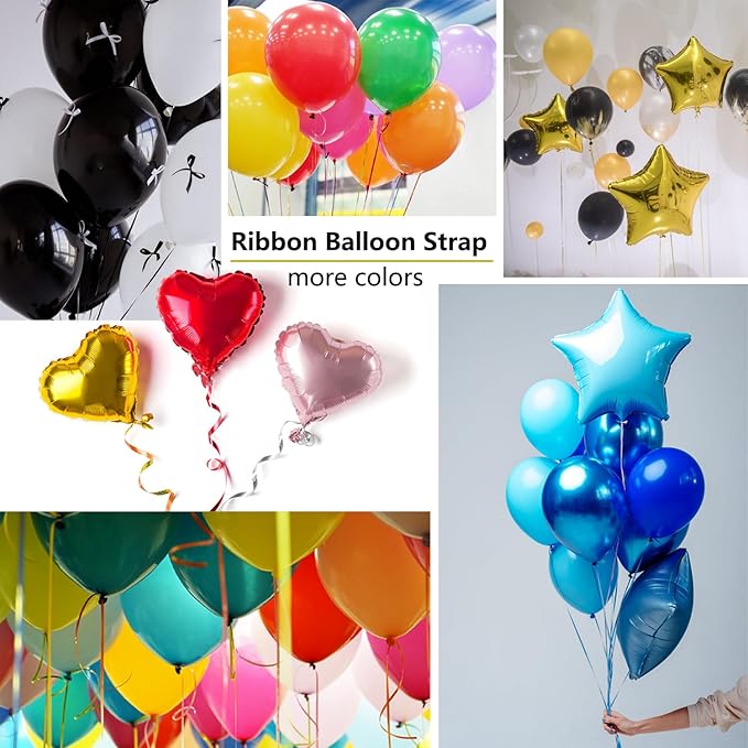500 Yards Curling Ribbon-Balloon String for Birthday Gift Wrapping,Festival Party Decor,Ribbons & Bows for Christmas New Year Gifts Supplies (White)