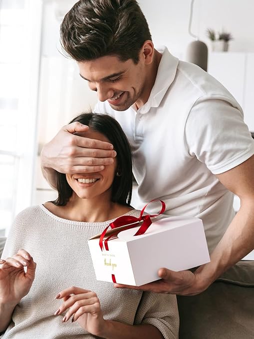 MESHA Gift Boxes 4x4x4'' 400 Pack, Small White Gift Boxes with Lids,Bridesmaid Proposal Box, Wedding Boxes for Gifts Thank You Bulk Boxes