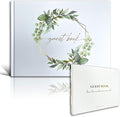 Mr&MrsGifts Elegant Wedding Guest Book Wedding Reception Hard Cover Guest Sign in Book for Bridal and Baby Shower(Garland)
