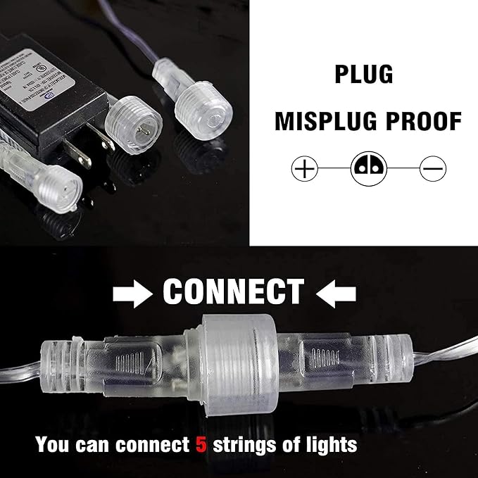 Dazzle Bright 864LED Christmas Light, Meteor Shower Rain Lights 11.8 Inch 24 Tubes, Waterproof Plug in Falling Rain Lights Christmas Decorations for Xmas Bushes Tree Yard Party (Blue)