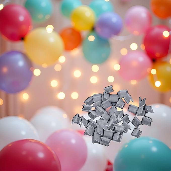 100 Pcs Transparent Balloon V-Shaped Clip Plastic V-Shaped Balloon Clip Wedding Wedding Party Halloween Creative Sealed Decorations
