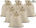 Lucky Monet 25/50/100PCS Burlap Gift Bags Wedding Hessian Jute Bags Linen Jewelry Pouches with Drawstring for Birthday, Party, Wedding Favors, Present, Art and DIY Craft (25Pcs, Cream, 3” x 4”)