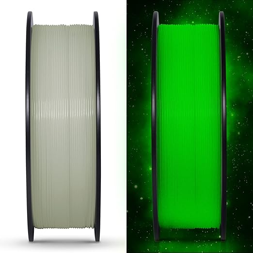 Geeetech Glow in The Dark Filament Green, 3D Printing Filament, Luminous PLA Filament 1.75mm Dimensional Accuracy +/- 0.02 mm, 1kg (2.2lbs), Fit Most FDM 3D Printers