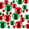 120 PCS 8/14/20mm No Hole Polish Pearl Beads for Centerpiece, Red&Green Beads Decorative Vase Fillers, Plastics Pearls for Vases, Table Scatters, Wedding Party Decor