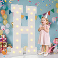 4FT Marquee Light Up Letters - Large Marquee Letters 4 Feet Tall for Birthday Party Decorations, Big Letter for Wedding Event Marry Me Baby Shower Bridal Shower, Letter H